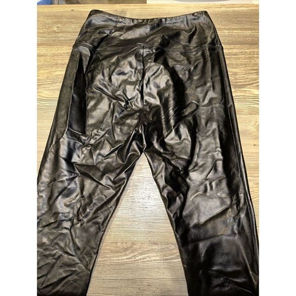 BP Womens High Waisted Faux Leather Pull-On Leggings Black Size Medium. 16 - Picture 4 of 8